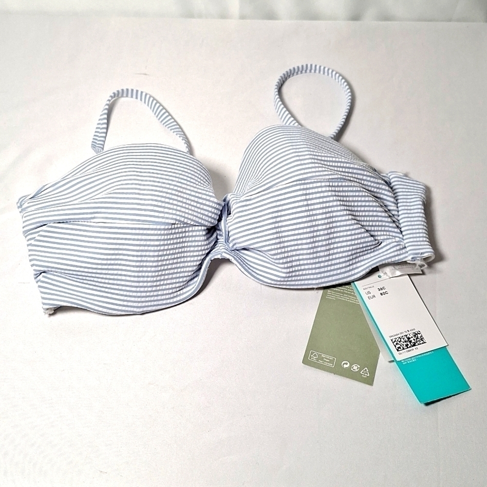 💥H&M striped bikini top